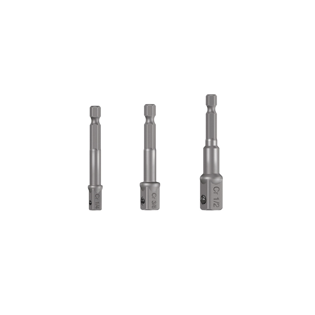 [T10752] Juego de 3 adaptadores para dados de 1/4', 3/8' y 1/2'