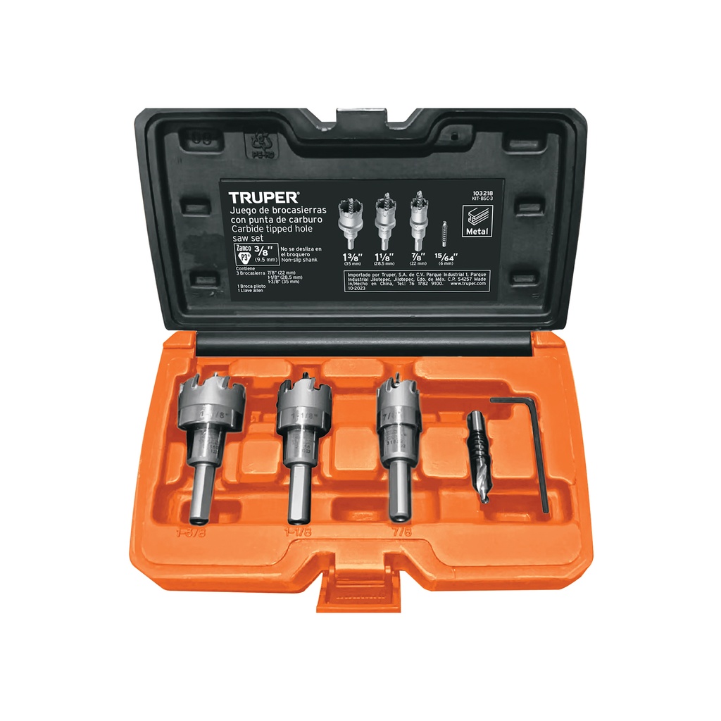 Juego de 3 brocasierras de carburo de tungsteno, Truper - Pag 63