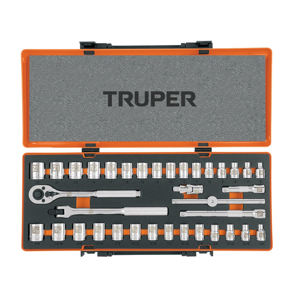 Juego de 36 herramientas cuadro 3/8' std y mm para mecánico