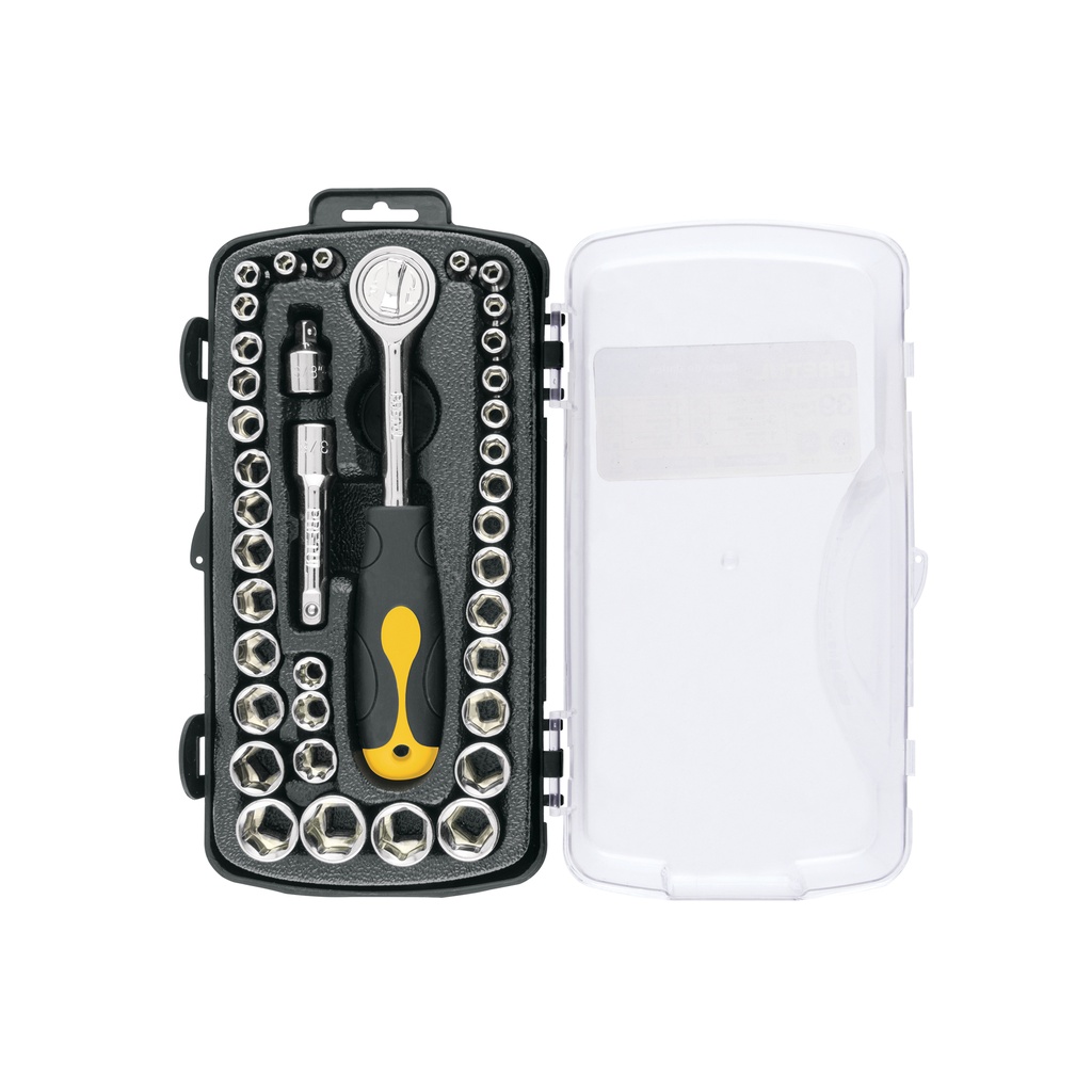 Juego de 39 herramientas 1/4' y 3/8' para mecánico, Pretul