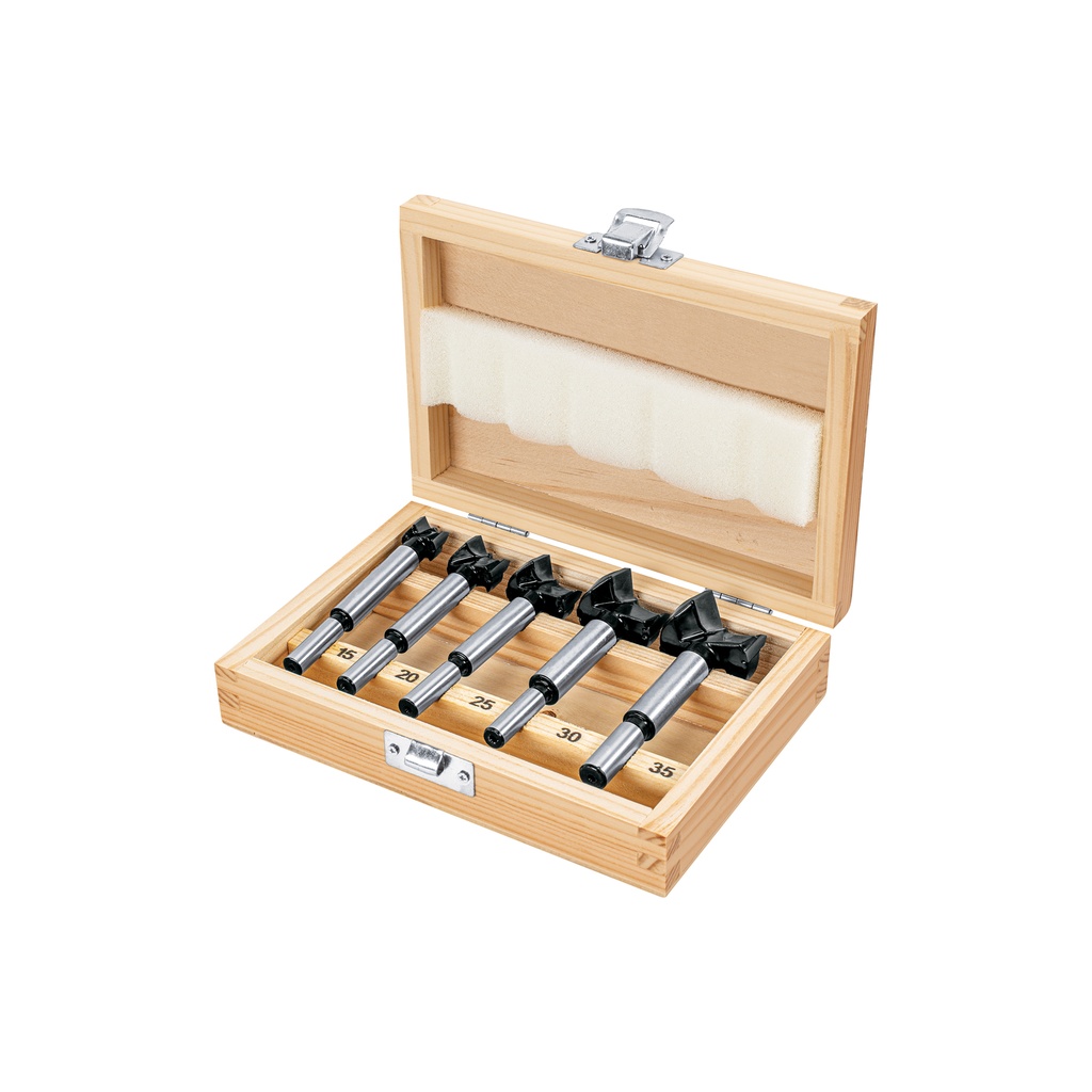 [T102373] Juego de 5 brocas forstner para madera, Truper