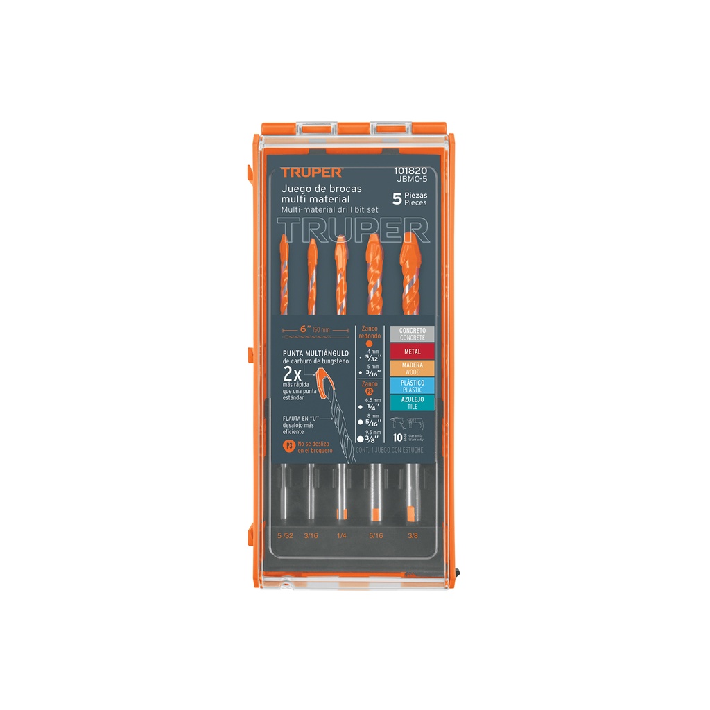 Juego de 5 brocas multimaterial, Truper - Pag 75