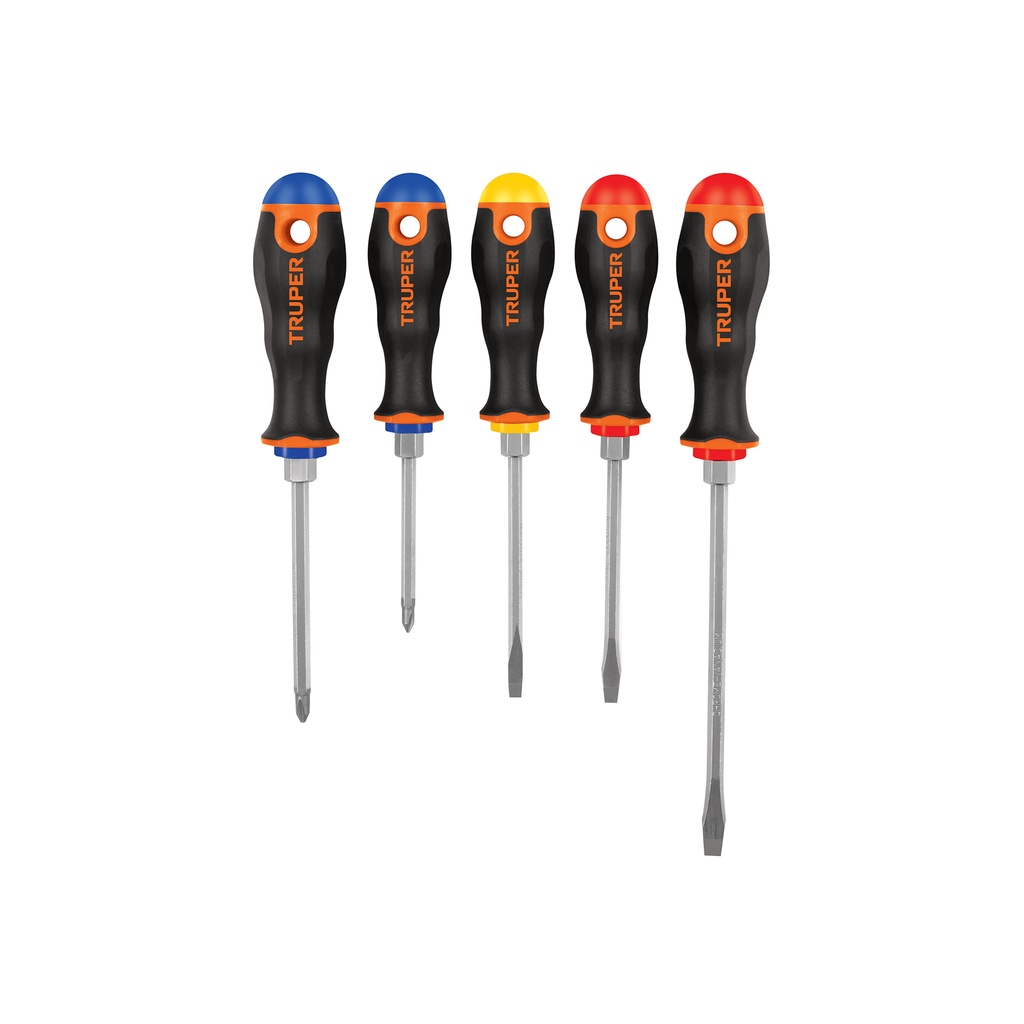 Juego de 5 desarmadores mango Comfort Grip, Truper - Pag 127