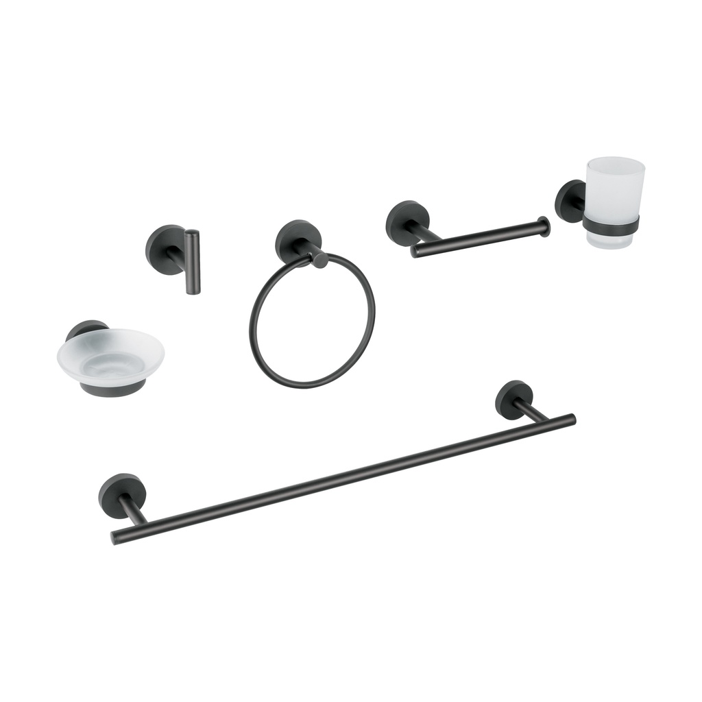 Juego de 6 accesorios para baño acabado negro, Foset Tubig - Pag 483