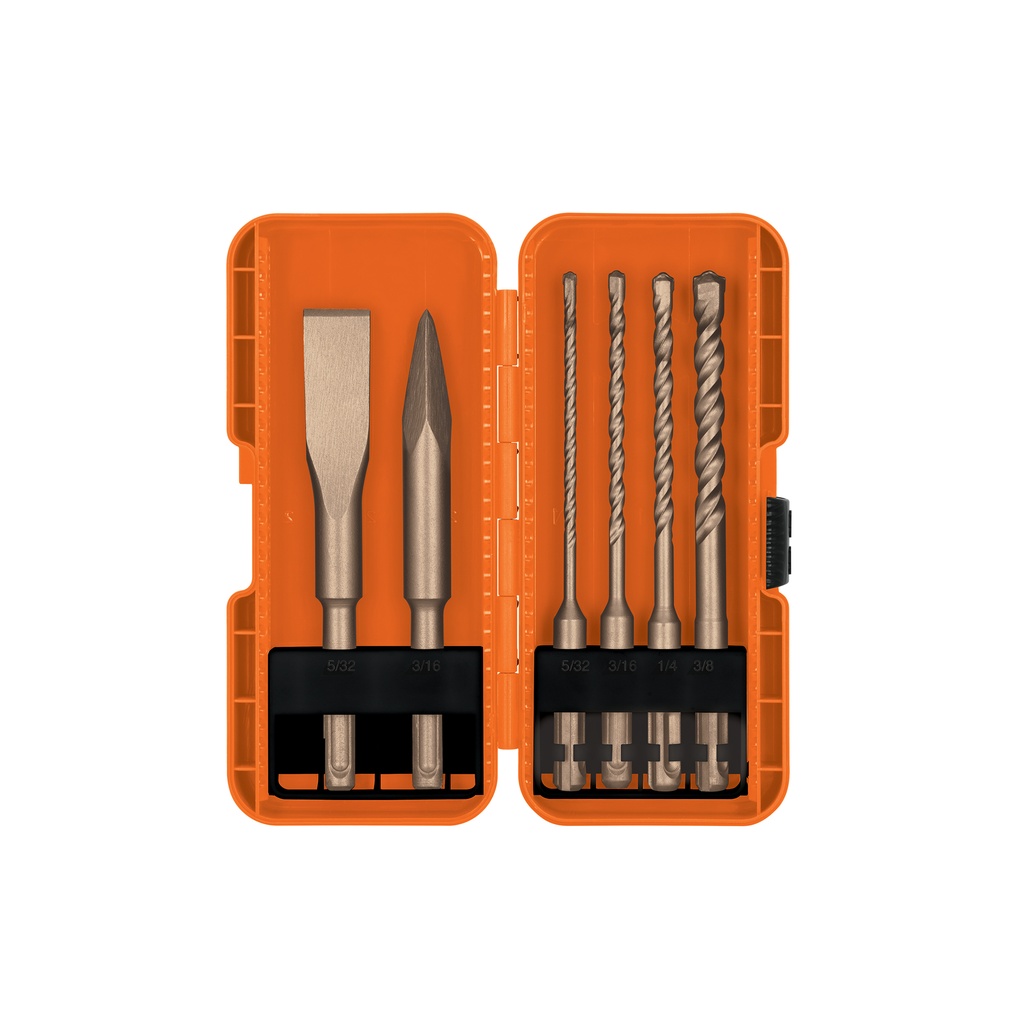 Juego de 6 brocas y cinceles SDS plus en estuche, Truper