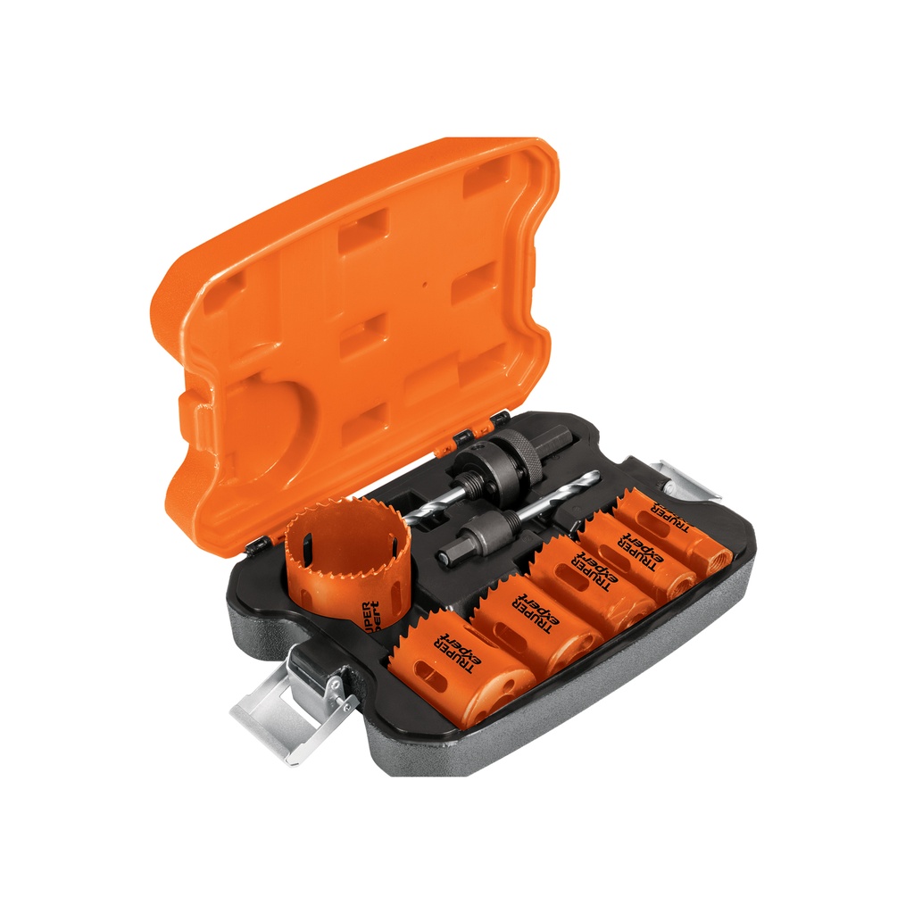 Juego de 6 brocasierras bimetálicas y 2 mandriles, Expert