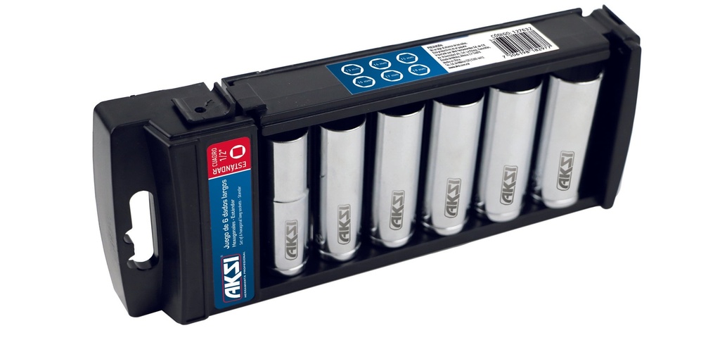 Juego de 6 dados largos std cuadro 1/2"