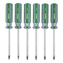 Juego de 6 desarmadores Torx mango de PVC, Pretul