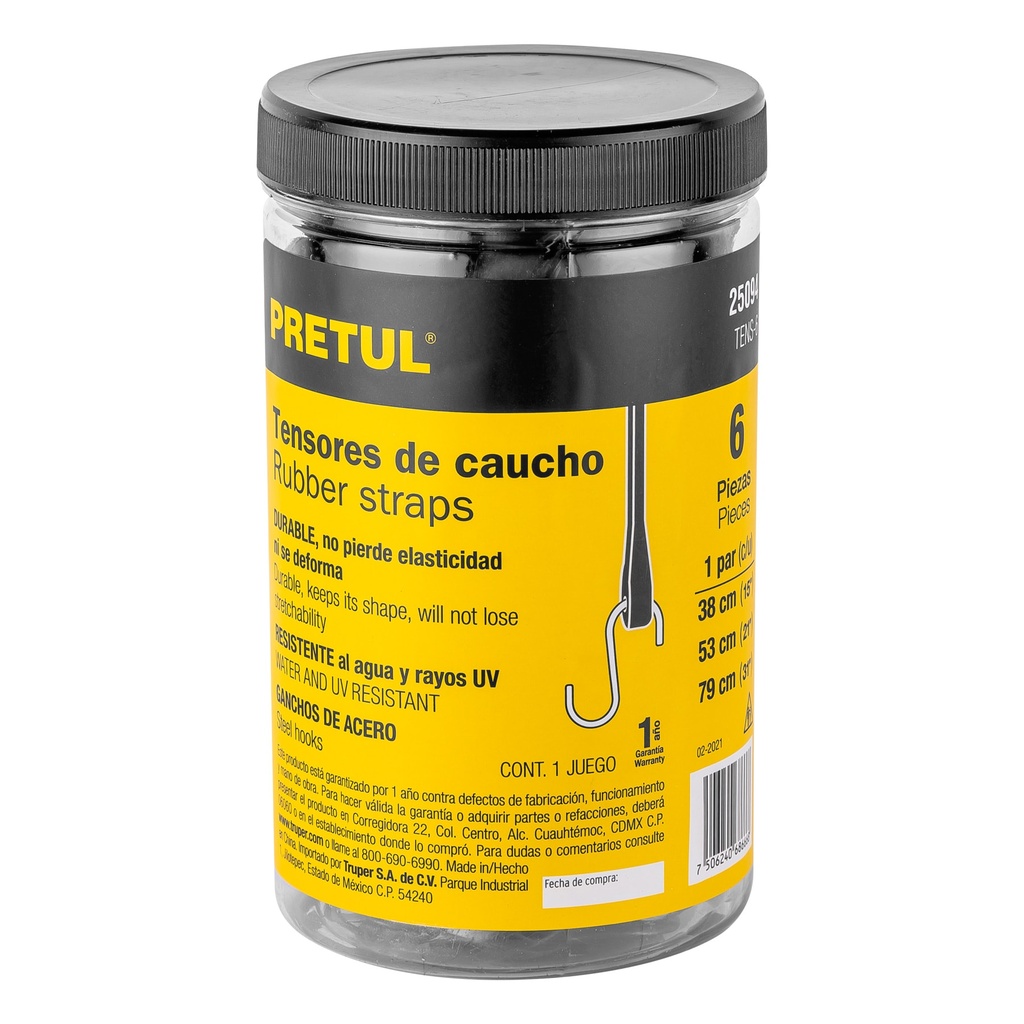 Juego de 6 tensores elásticos, Pretul - Pag 24