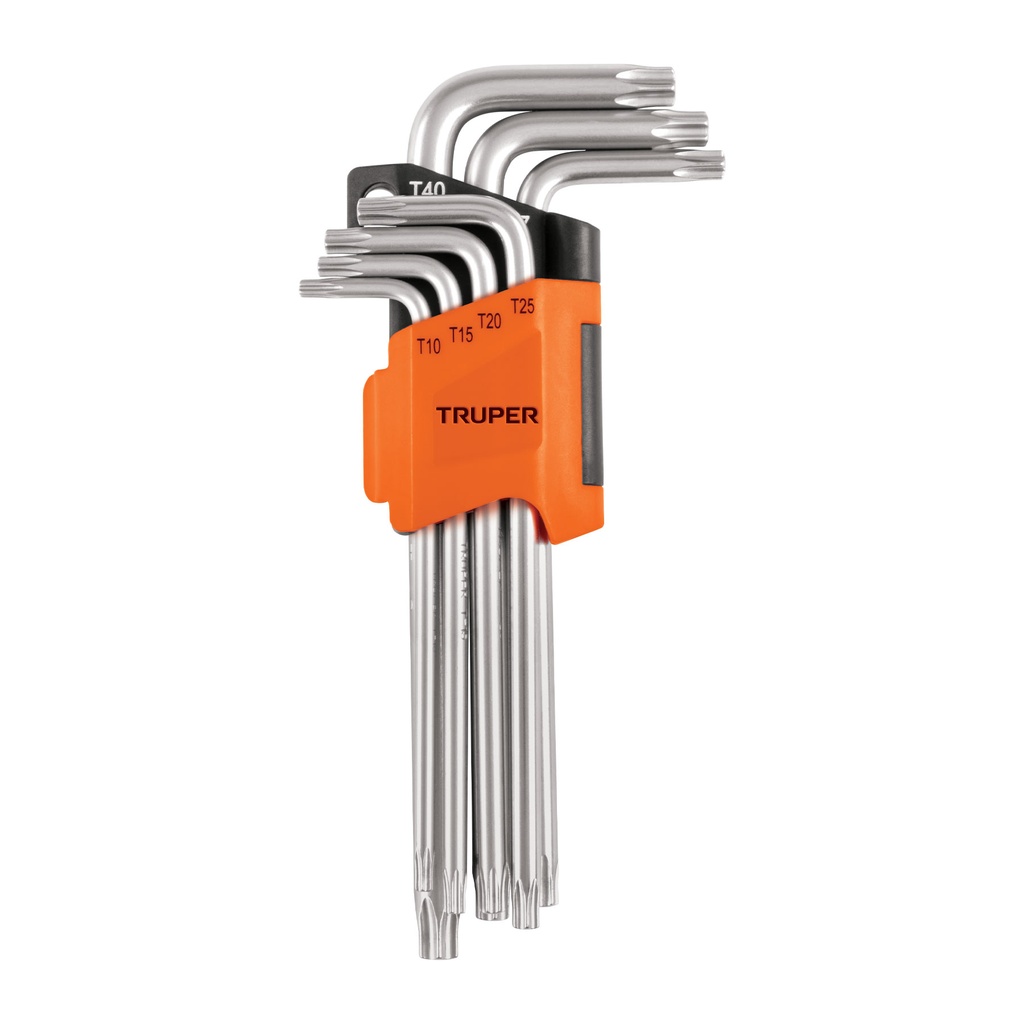 Juego de 7 llaves torx largas con organizador, Truper - Pag 219