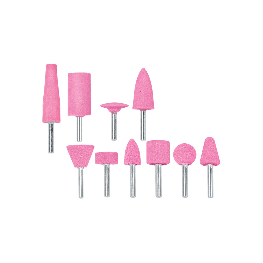 Juego de 7 piedras montadas zanco 1/4', uso general, Truper - Pag 332