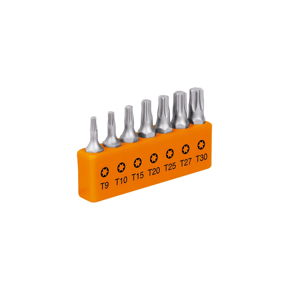 Juego de 7 puntas torx combinadas largo 1', Truper Expert