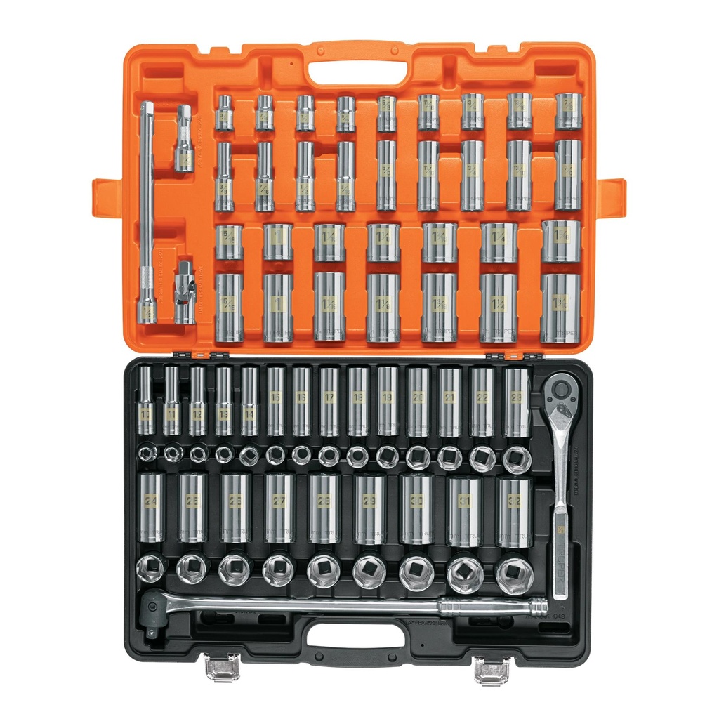 Juego de 83 herramientas cuadro 1/2' std y mm para mecánico