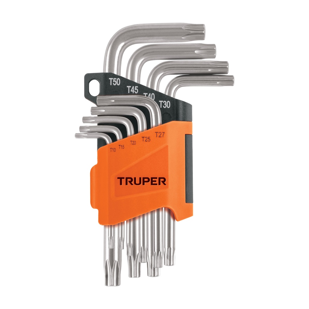 Juego de 9 llaves torx con organizador abatible, Truper - Pag 219