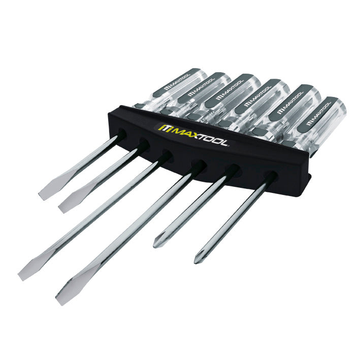 Juego de desarmadores mango transparente 6 piezas