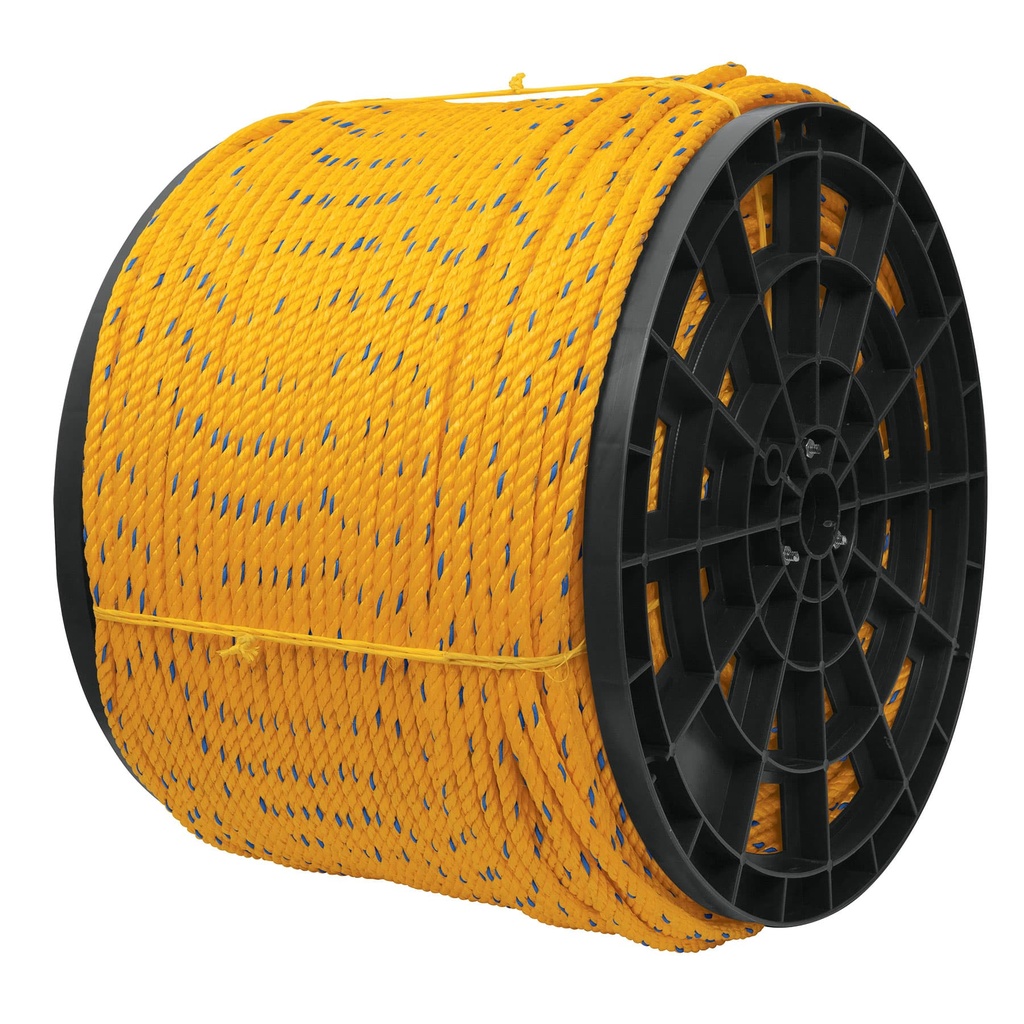 Kilo de cuerda amarilla de polipropileno 8 mm, rollo 20 kg - Pag 556