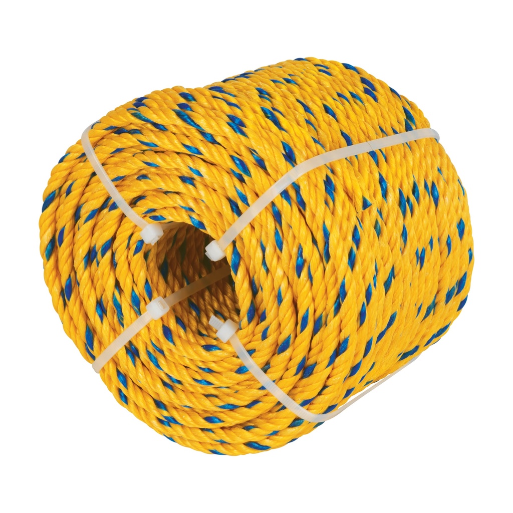 Kilo de cuerda torcida de polipropileno amarilla de 6 mm