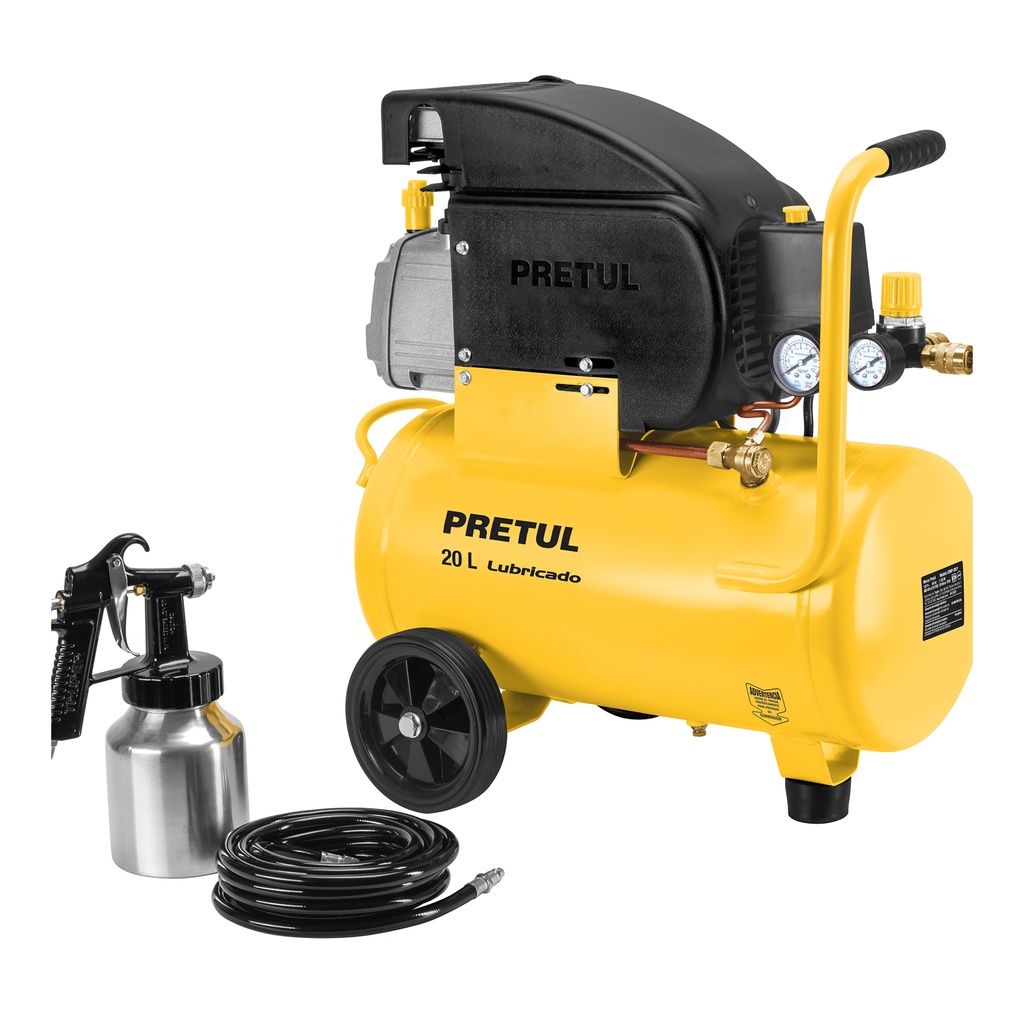 Kit, compresor 20L, 2-1/2 HP,manguera PVC y pistola,Pretul