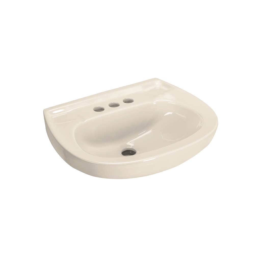 Lavabo cerámico con rebosadero, marfil, Foset