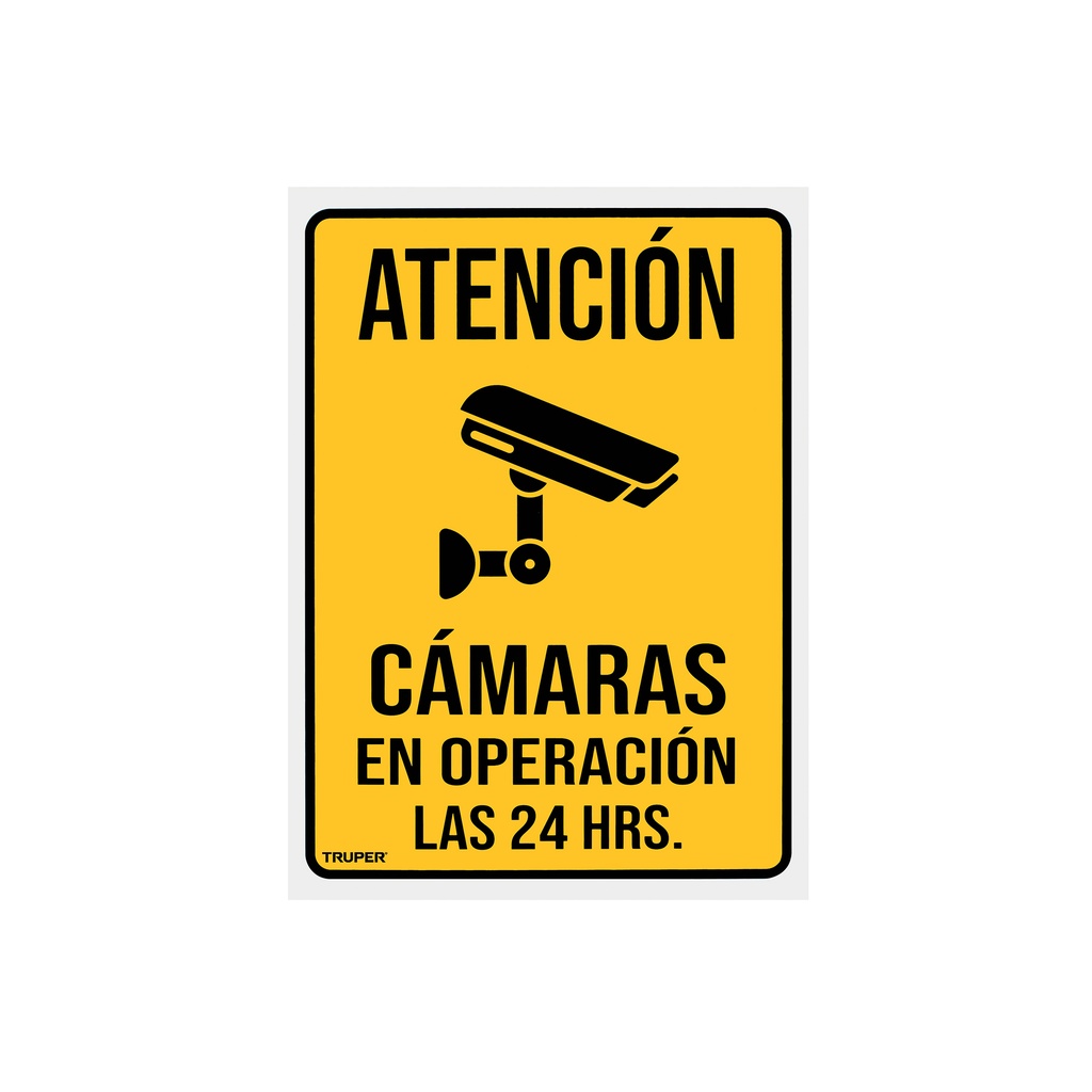 Letrero de señalización 'CÁMARAS EN OPERACIÓN', 25 x 34 cm - Pag 362