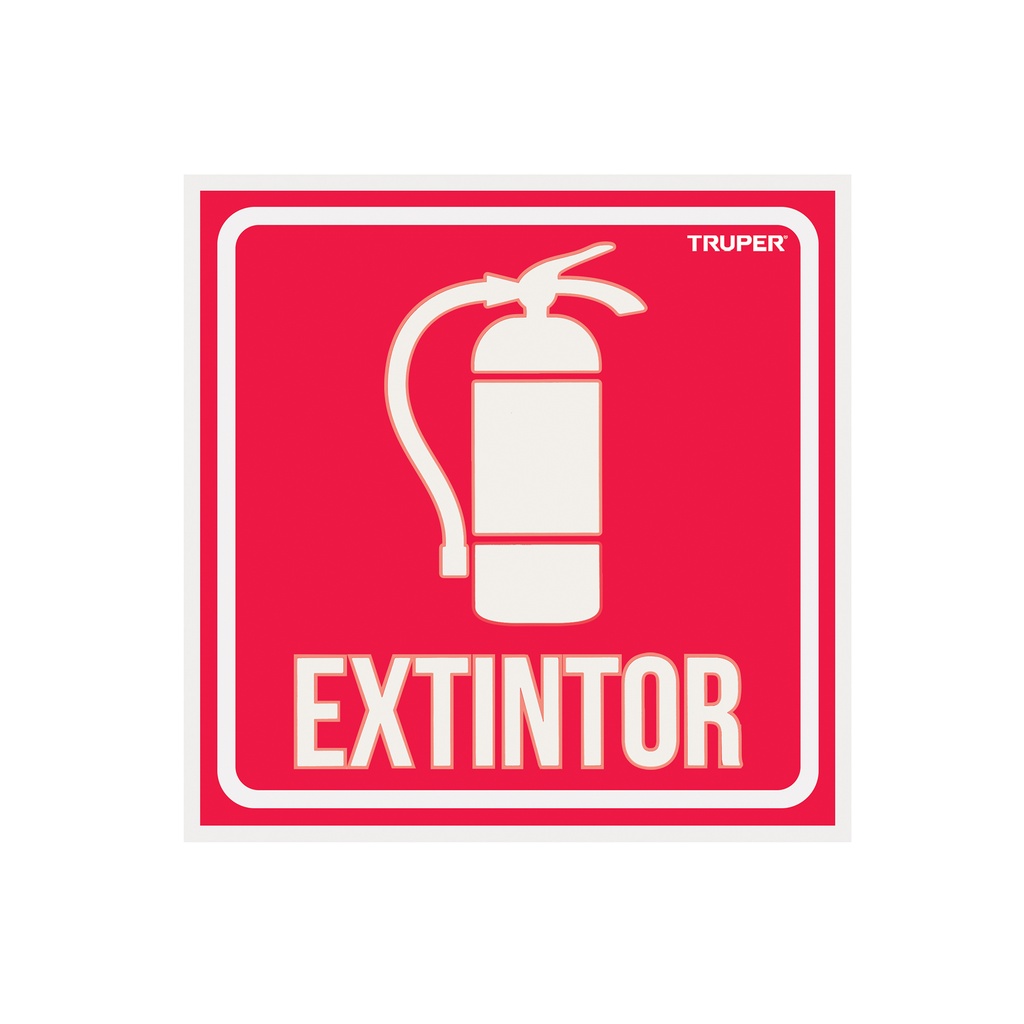 Letrero de señalización 'EXTINTOR', 19 x 19 cm, Truper - Pag 362