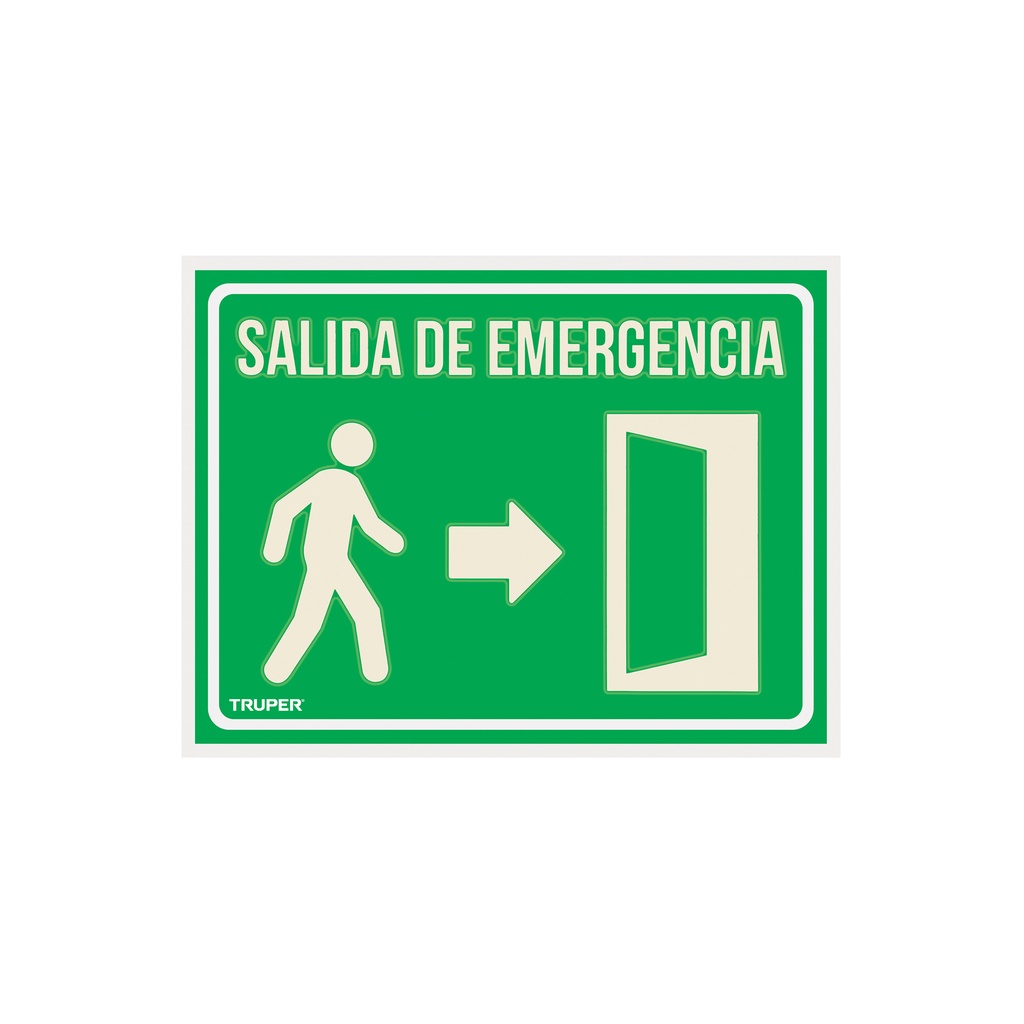 Letrero de señalización 'SALIDA DE EMERGENCIA', 21 x 28 cm - Pag 362