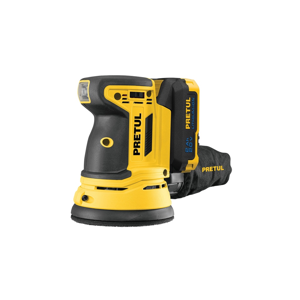 Lijadora roto orbital inalámbrica 5', 20 V, Pretul