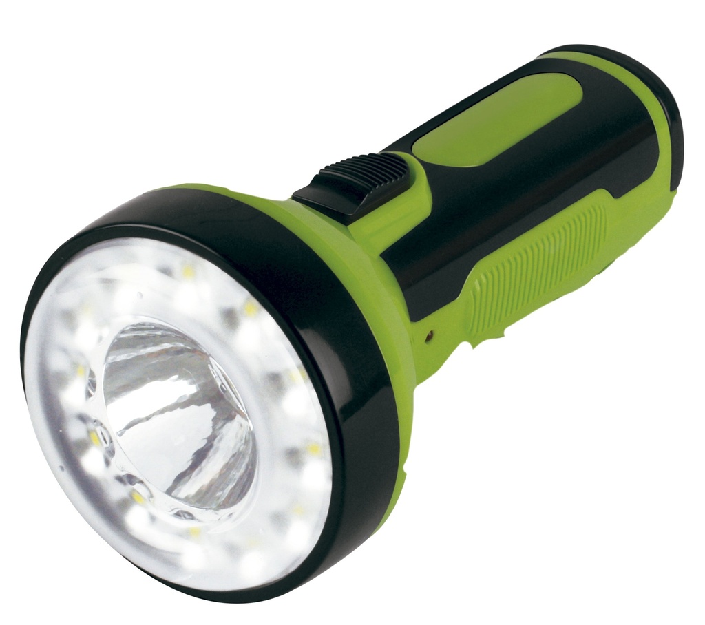 Linterna Jungle Explorer verde: Led 2W + 12 SMD (800 mAh)
