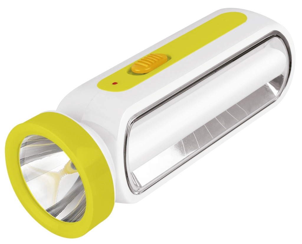 Linterna con luz de emergencia: led 3W + 13 SMD (600 mAh)