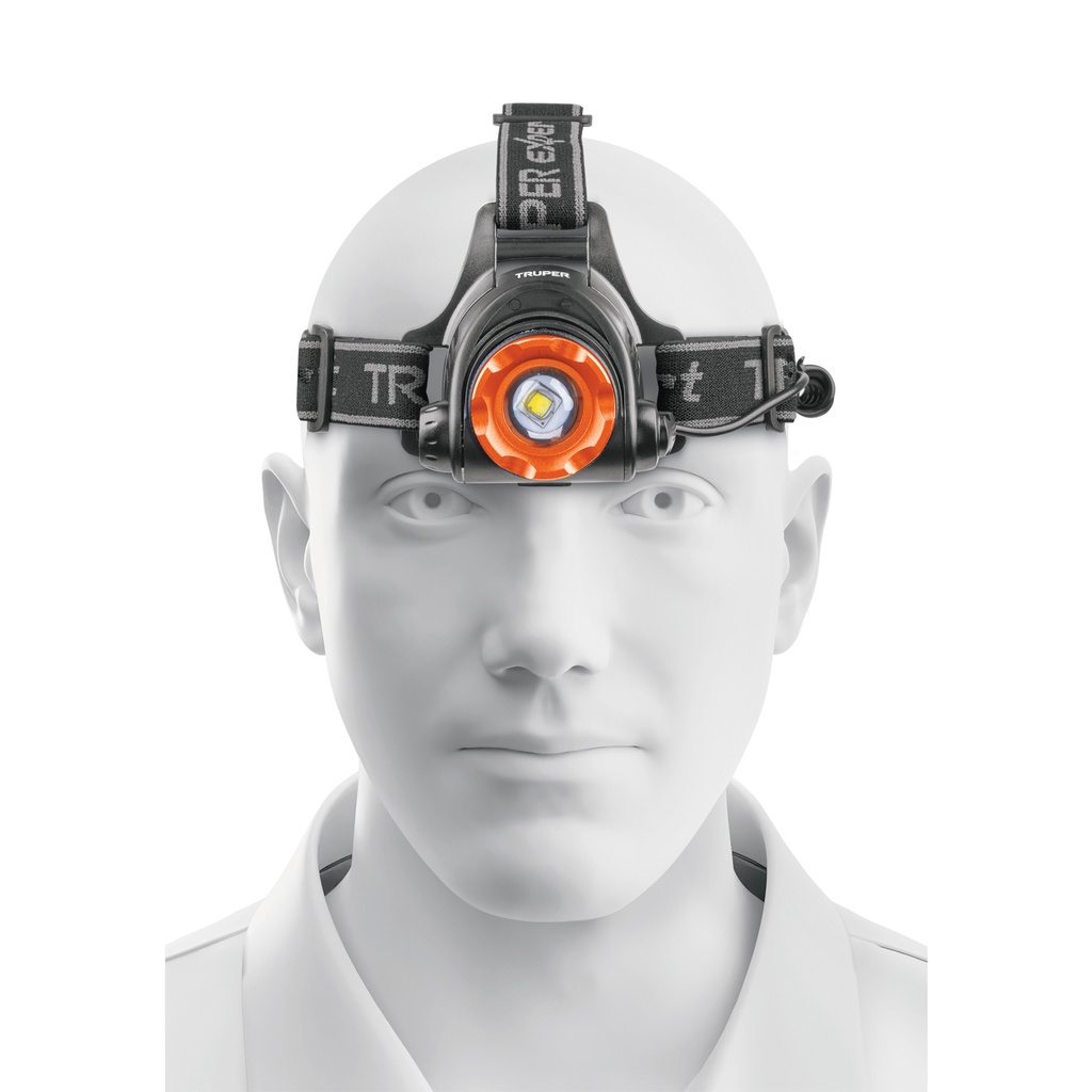 Linterna de minero 1 LED 800 lm de 4 pilas AA, Truper Expert - Pag 204