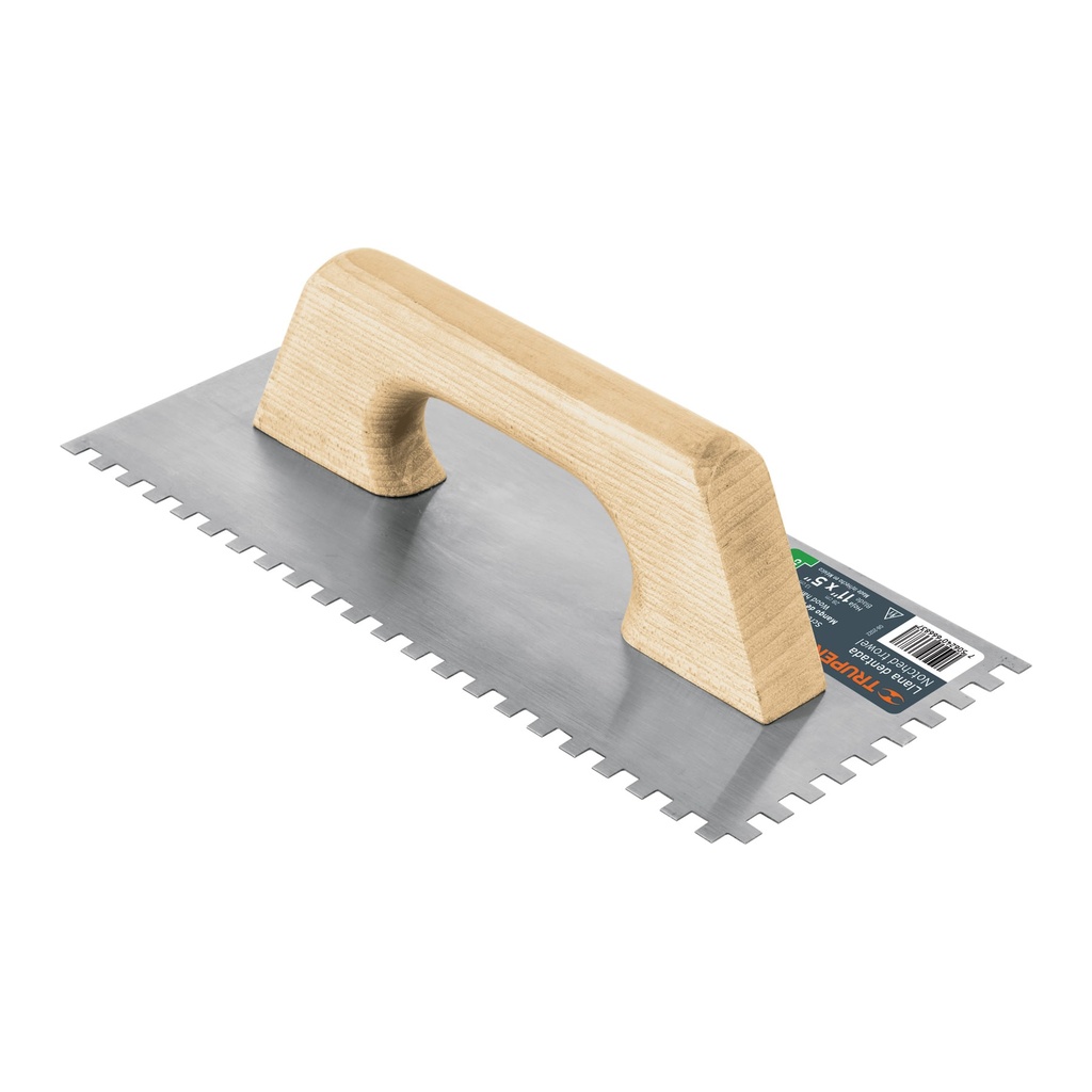 Llana 11' dentado cuadrado 1/4', tipo español, mango madera