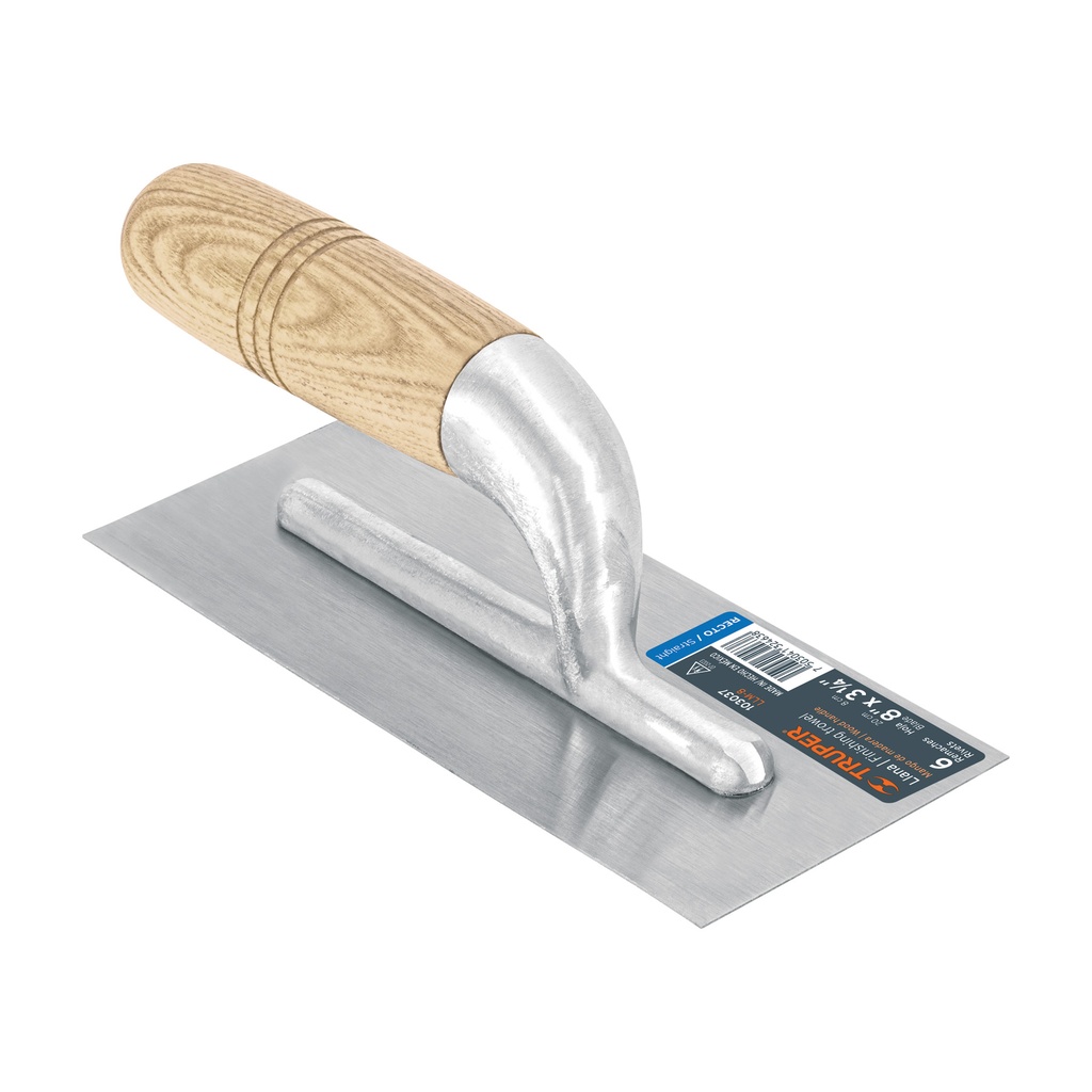 Llana mini canto recto 8', 6 remaches, mgo de madera, Truper