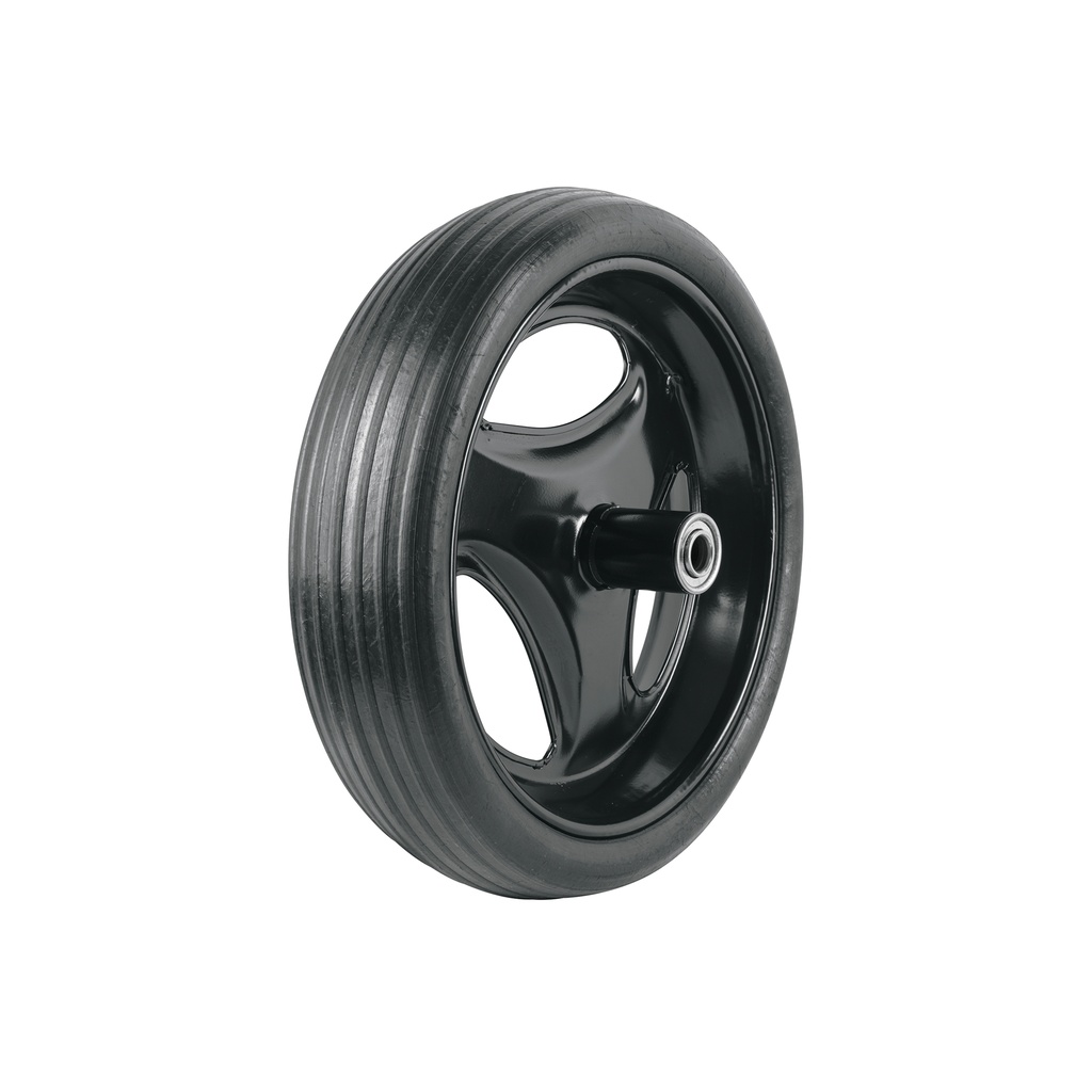 Llanta completa hule sólido 13-1/2', incluye eje y baleros - Pag 80