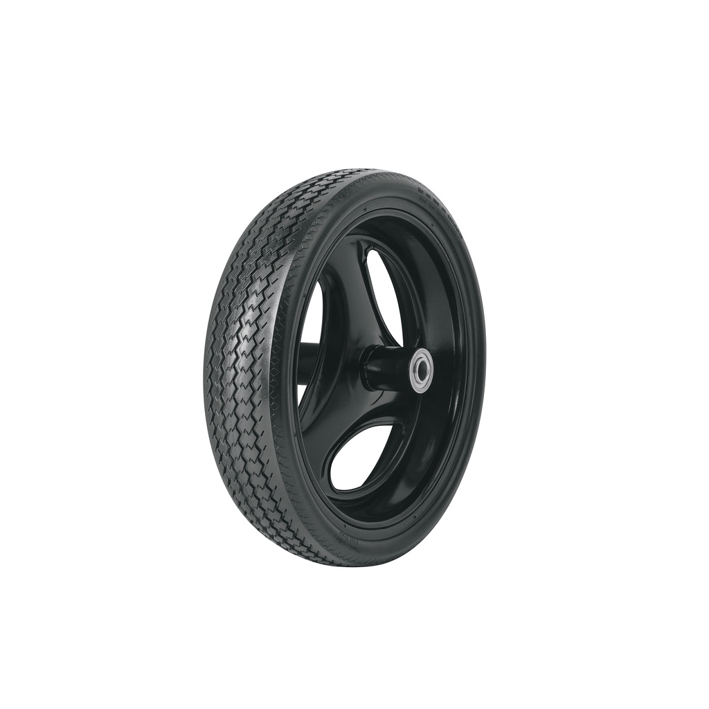 Llanta completa imponchable 13-1/2', incluye eje y baleros