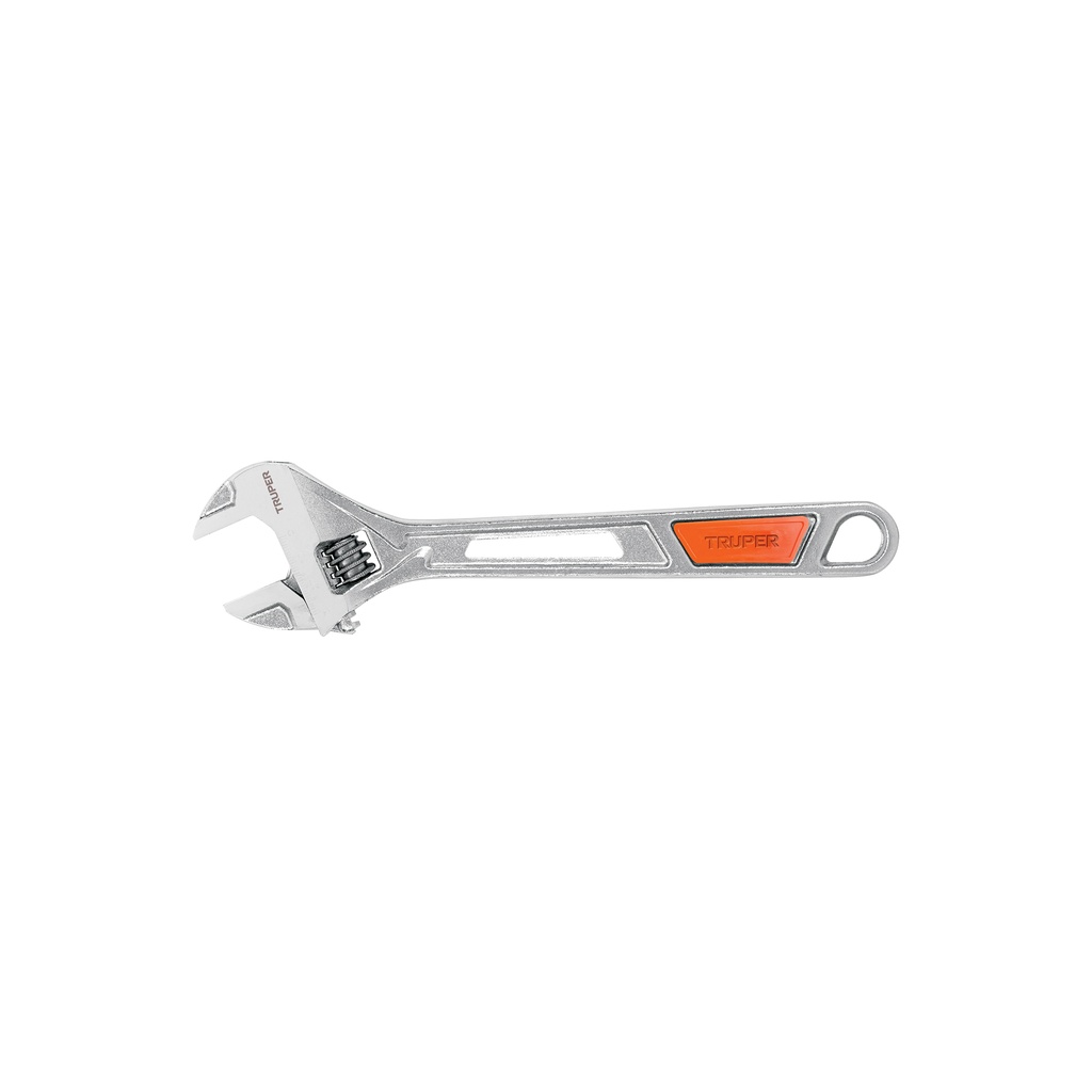 Llave ajustable (perico) 10' cromada mango de PVC, Truper