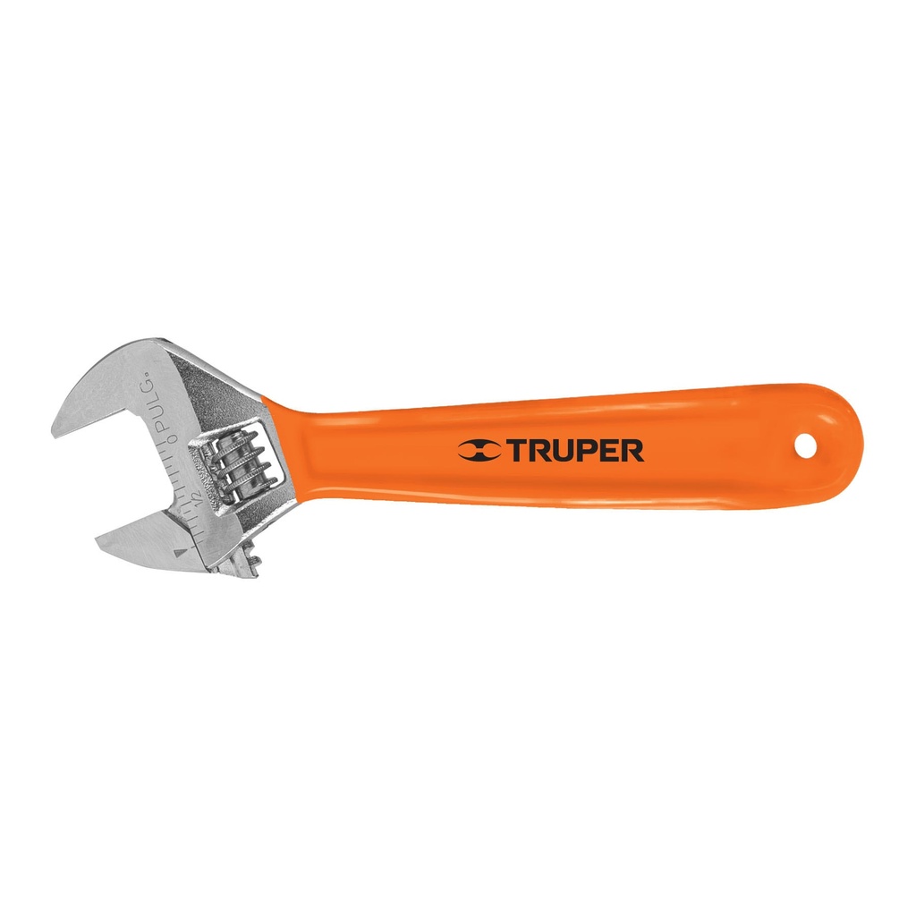 Llave ajustable (perico) 6' cromada mango de PVC, Truper - Pag 213