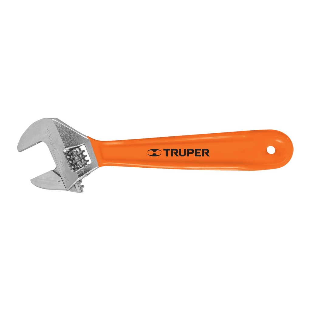 Llave ajustable (perico) 8' cromada mango de PVC, Truper - Pag 213
