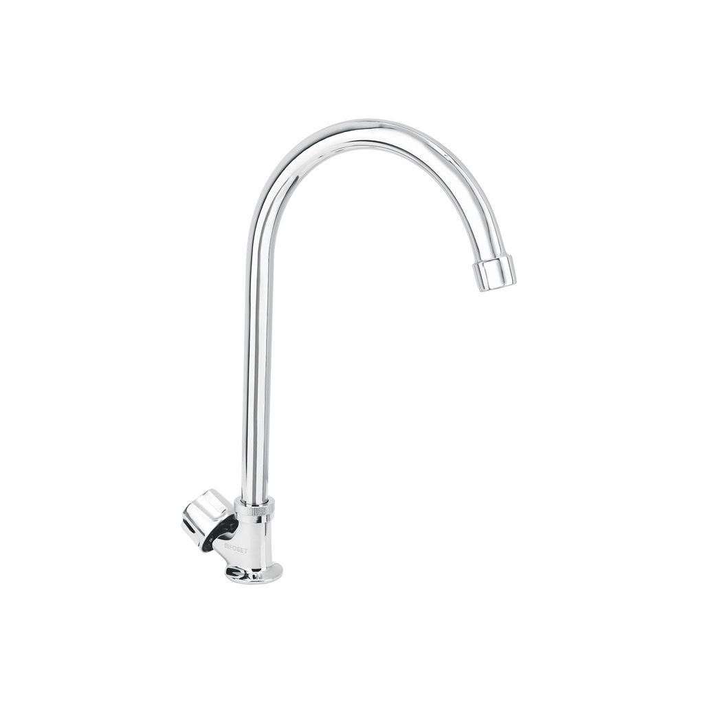 Llave individual para fregadero, cuello curvo, Foset Basic