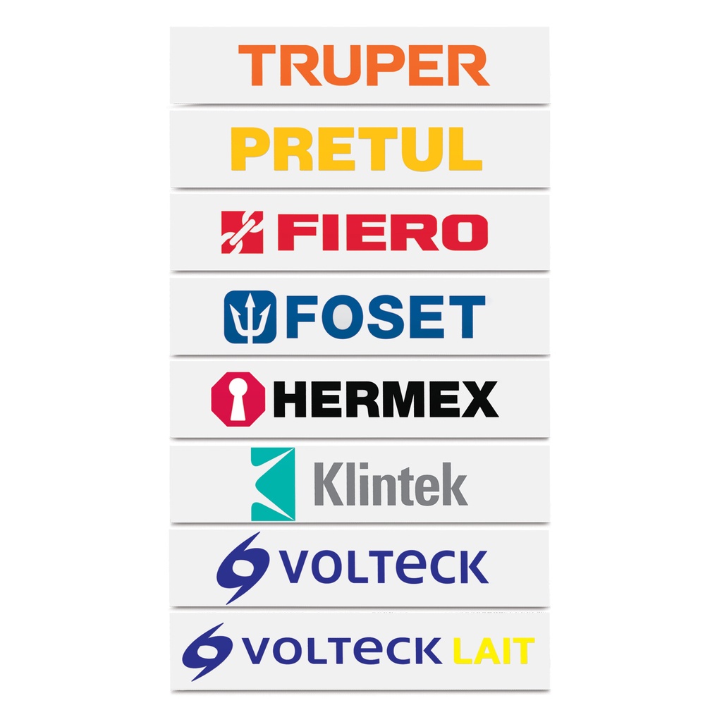 Logotipos de vinil autoadherible de 40 cm, Truper - Pag 509