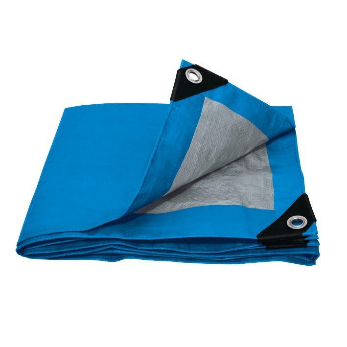 Lona de polietileno color azul 5m x 6m