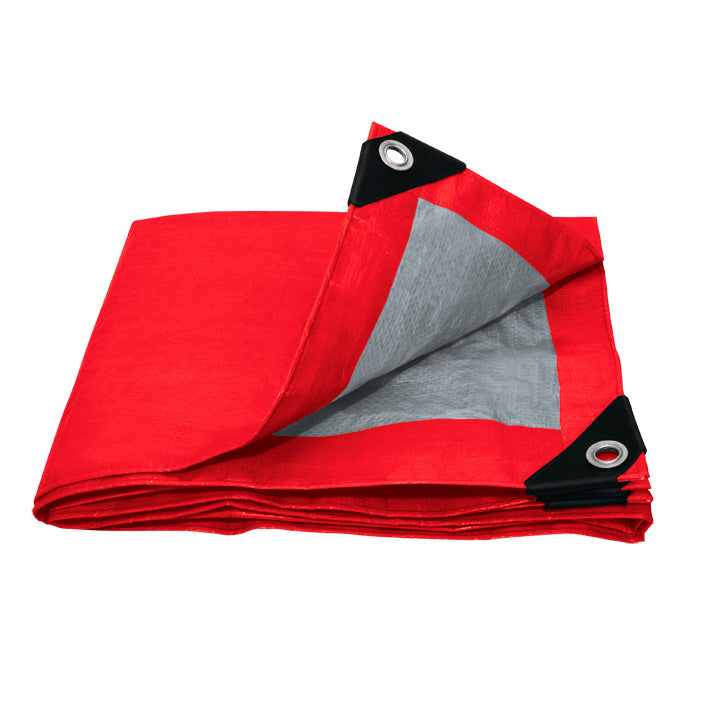 Lona de polietileno color roja 6m x 12m