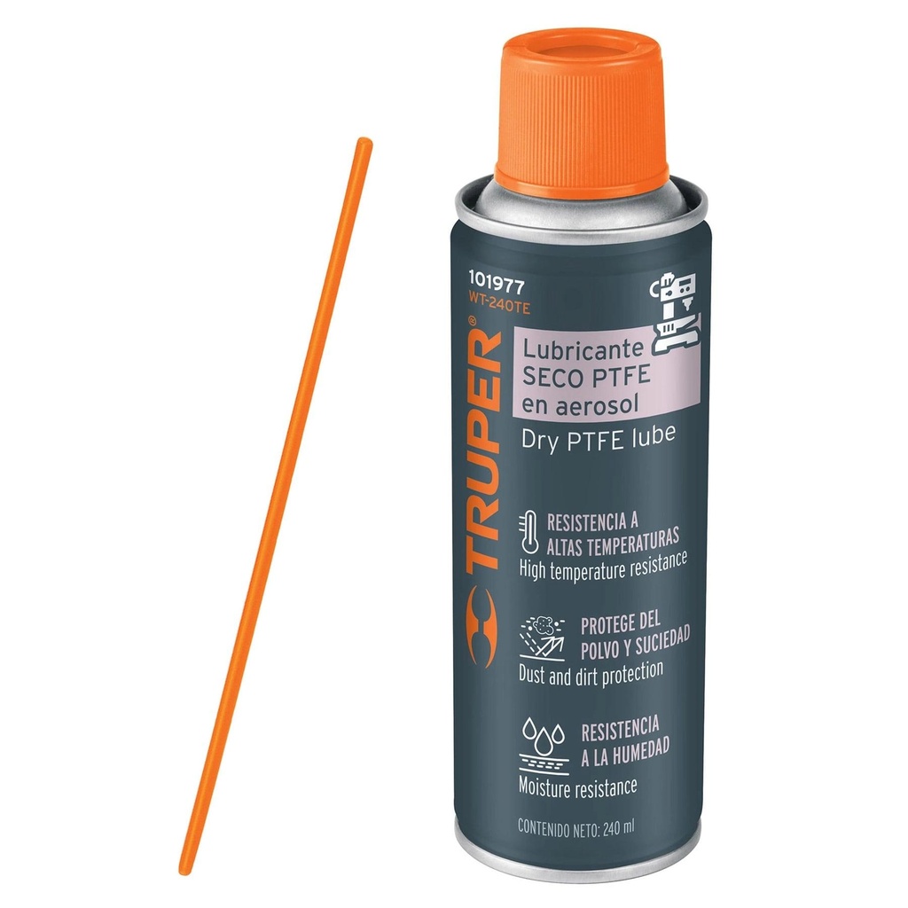 Lubricante seco PTFE en aerosol 240 ml, Truper - Pag 274