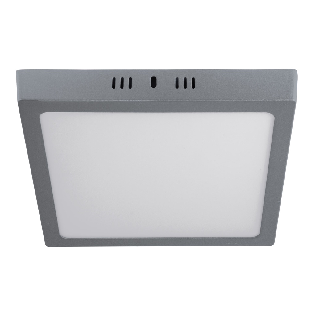 Luminario LED cuadrado tipo plafón 18 W, gris, luz de día - Pag 450