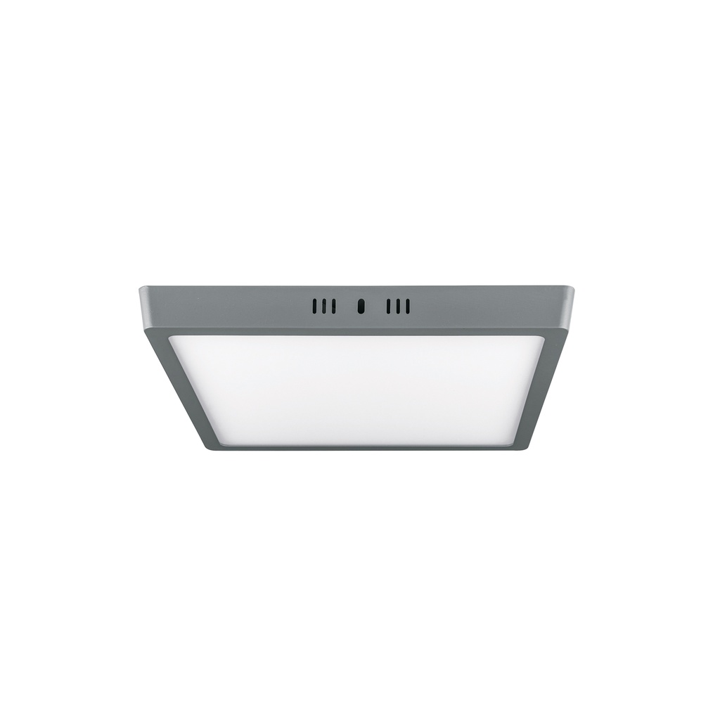 Luminario LED cuadrado tipo plafón 24 W, gris, luz de día