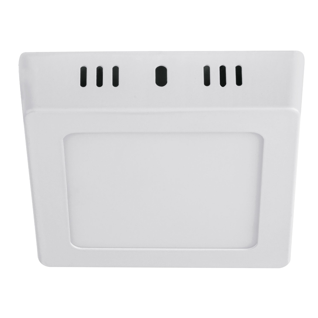 Luminario LED cuadrado tipo plafón 6 W, blanco, luz de día