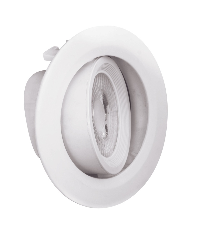 Luminario Redondo 3W, Luz Calida, empotrable dirigible