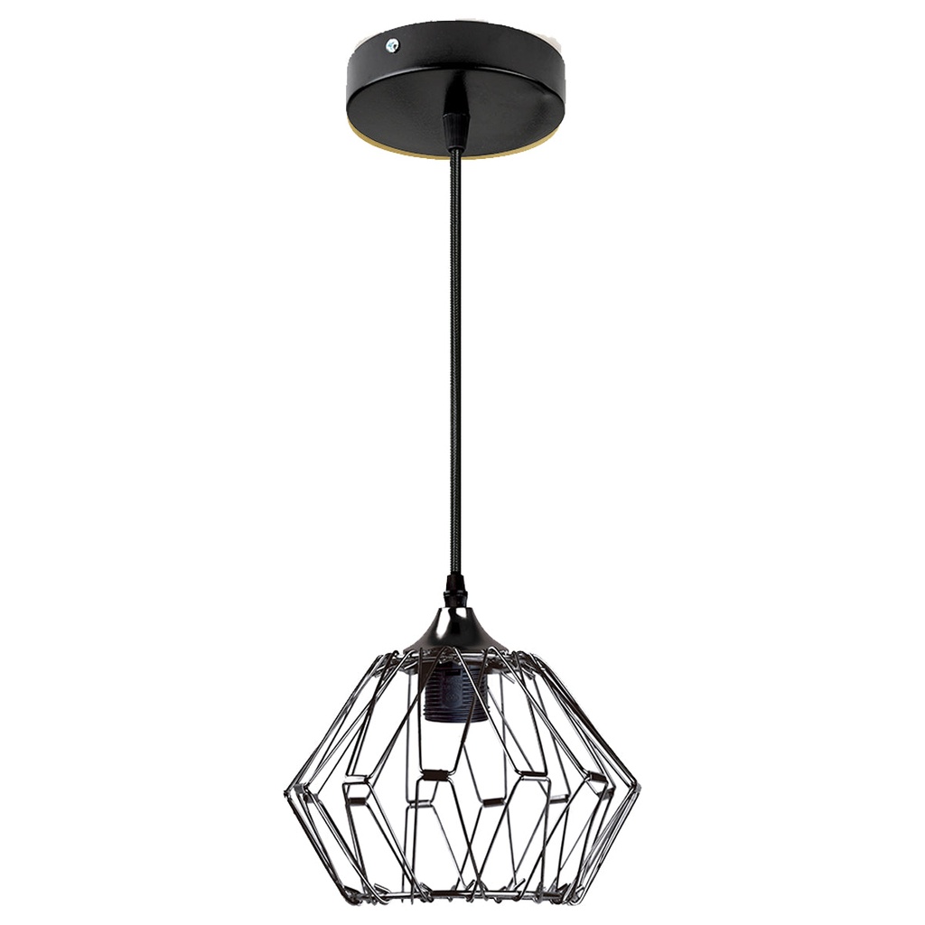 Luminario colgante BY YOU - Negro perlado 37 x 118 cm
