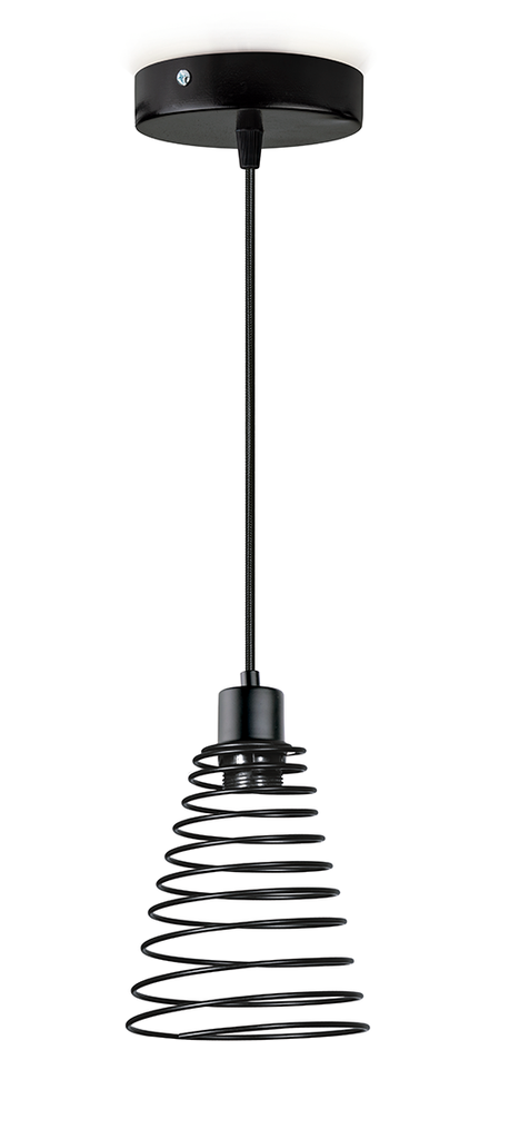 Luminario colgante SPRING Cono - Negro