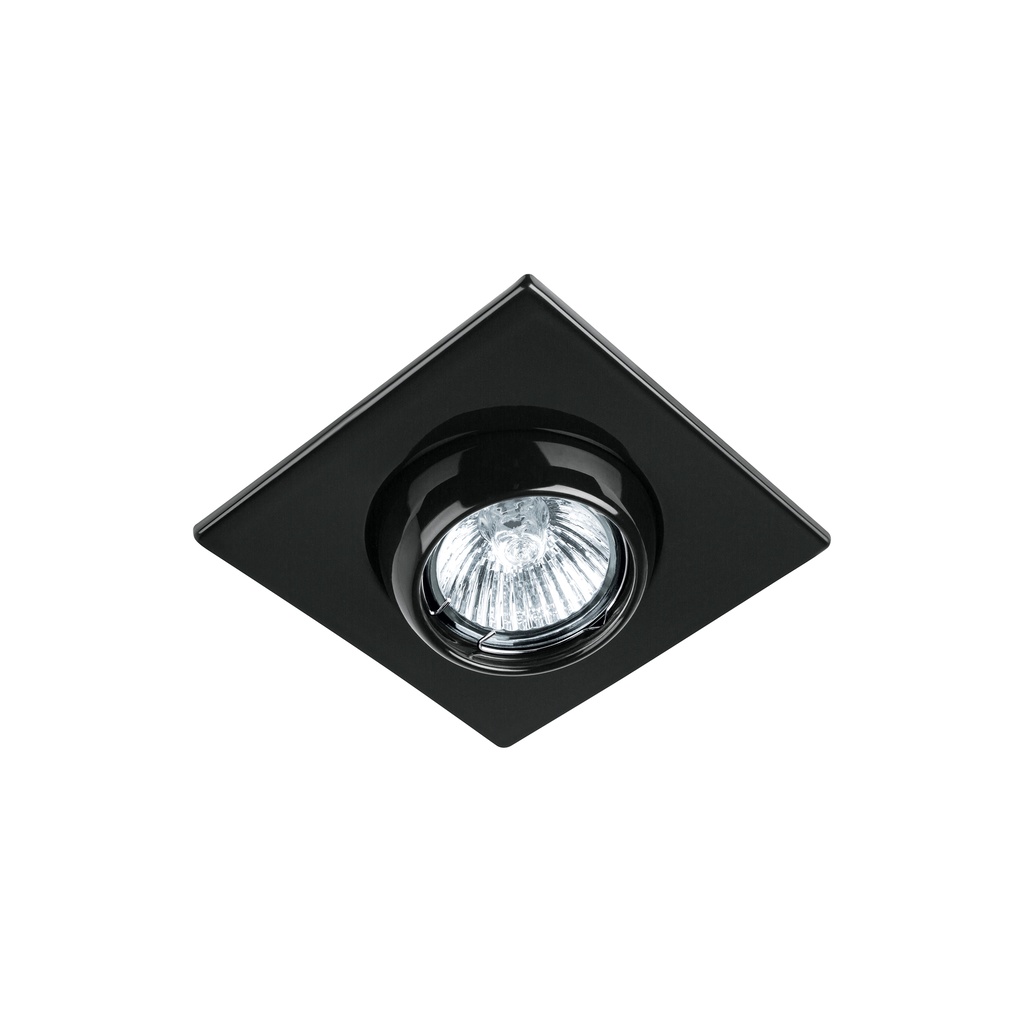 [T45570] Luminario cuadrado negro spot esférico, lámpara no incluida - Pag 452