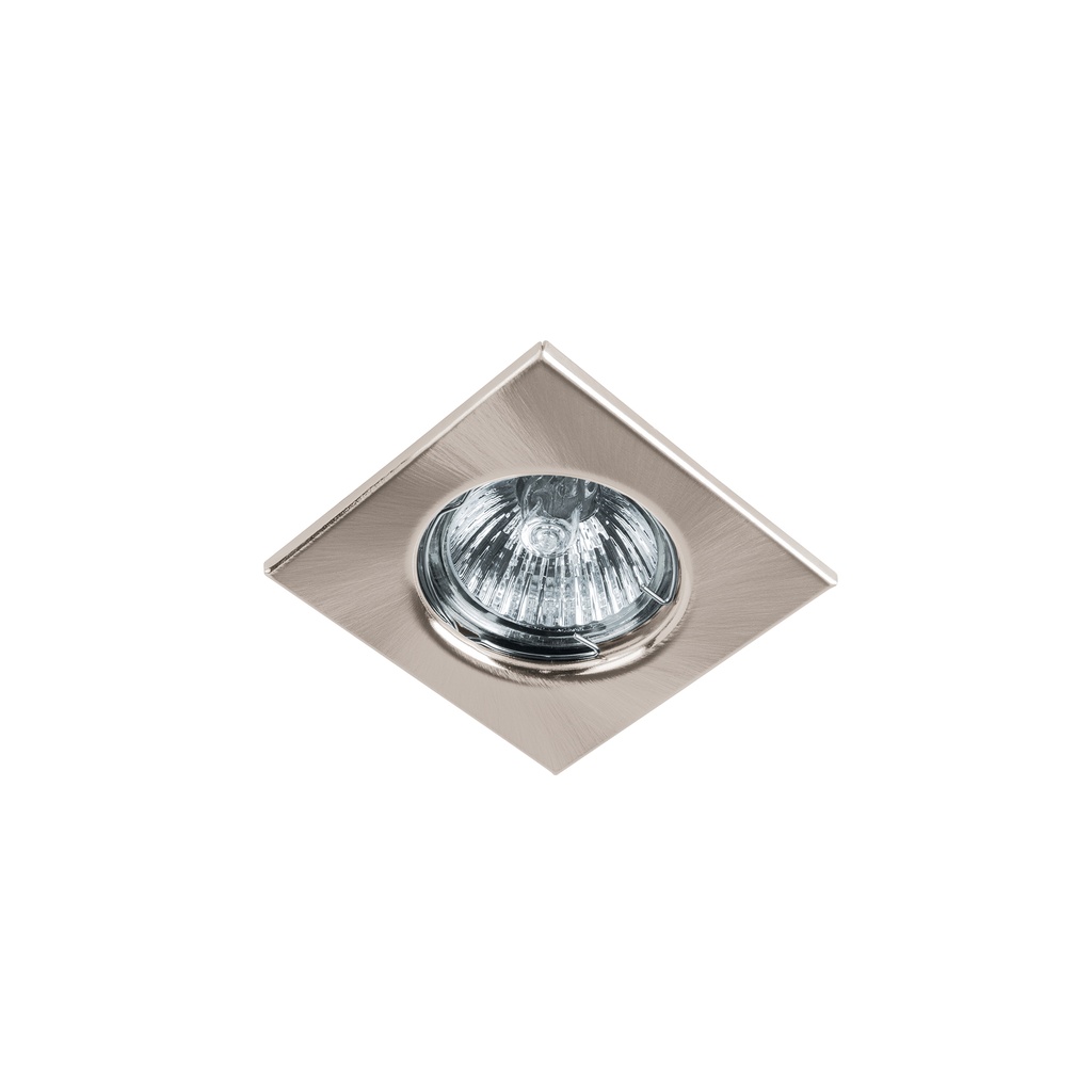 Luminario cuadrado satín spot fijo, lámpara no incluida